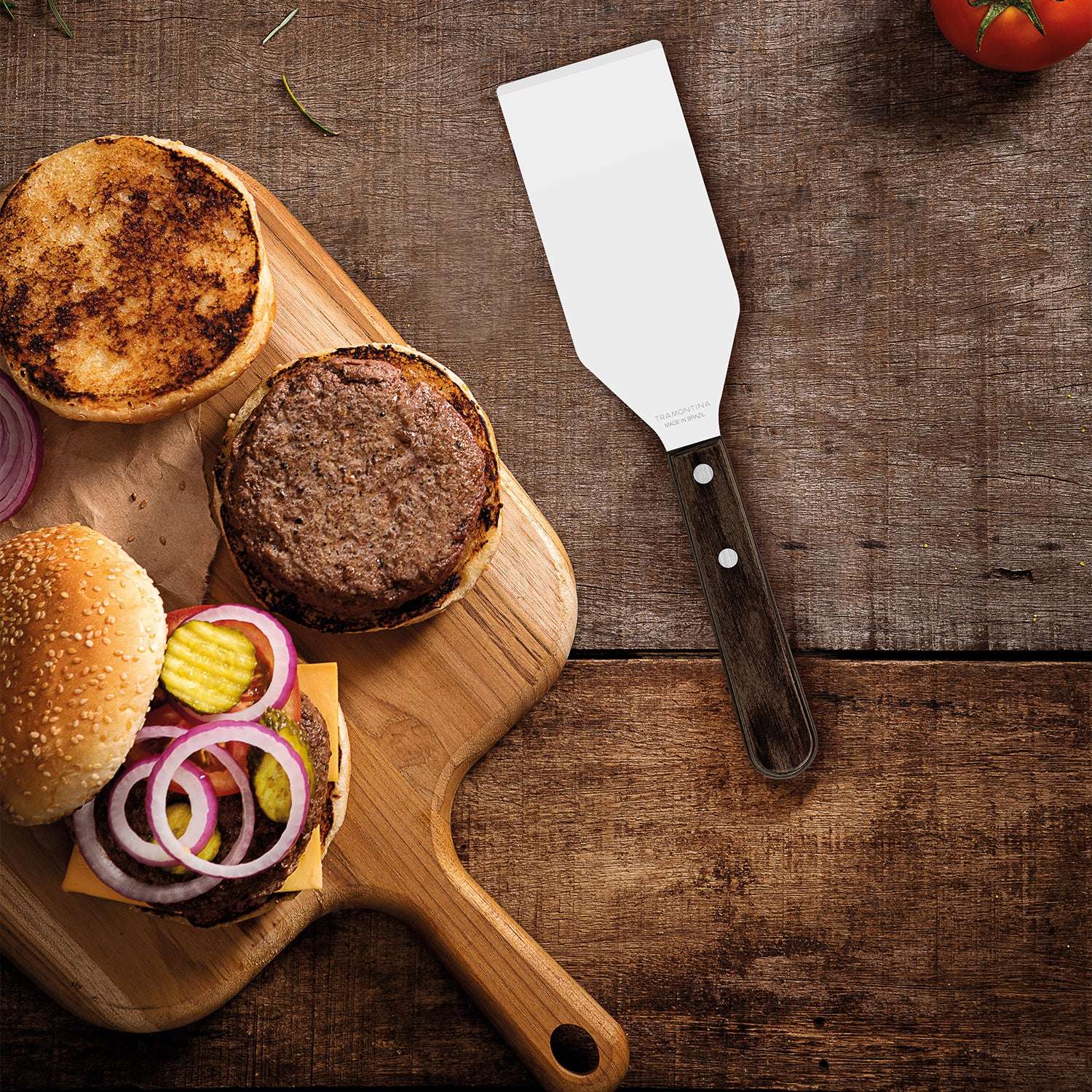 Tramontina Dishwasher-safe Wooden Handle Burger Turner 25.7cm - Image 5