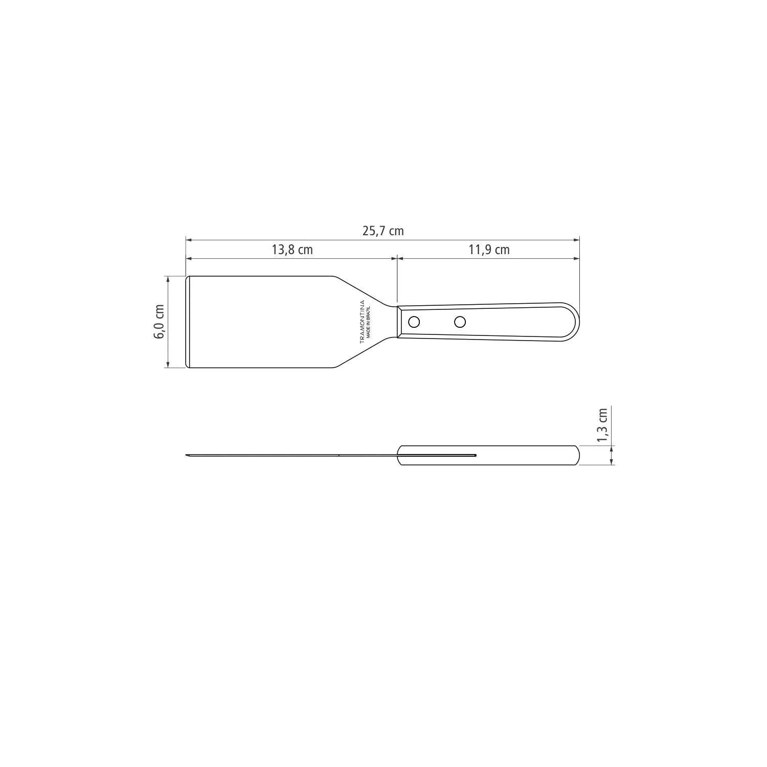 Tramontina Dishwasher-safe Wooden Handle Burger Turner 25.7cm - Image 6
