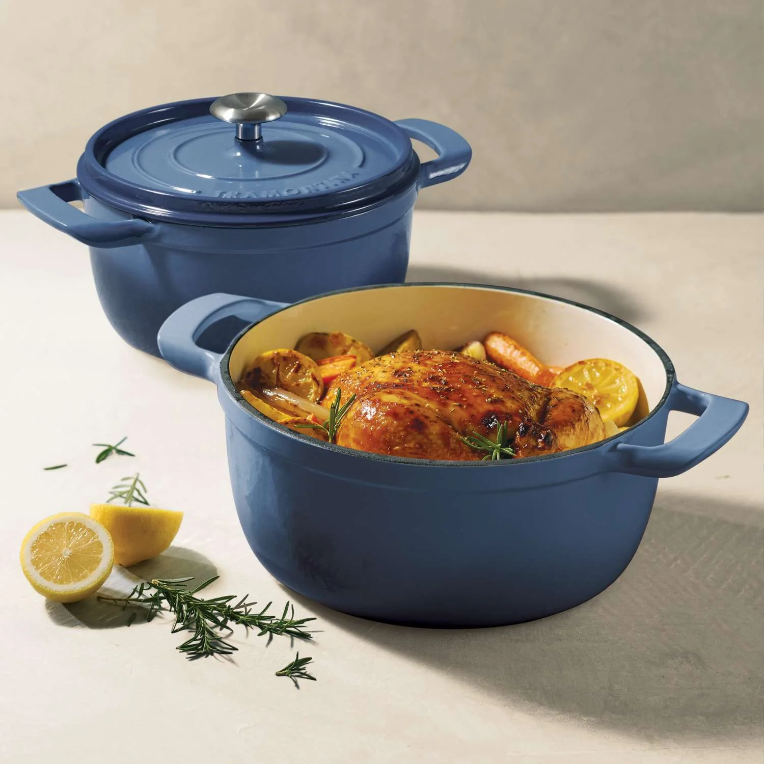 Tramontina Enamelled Cast Iron Casserole 26 cm (Blue) - Image 10
