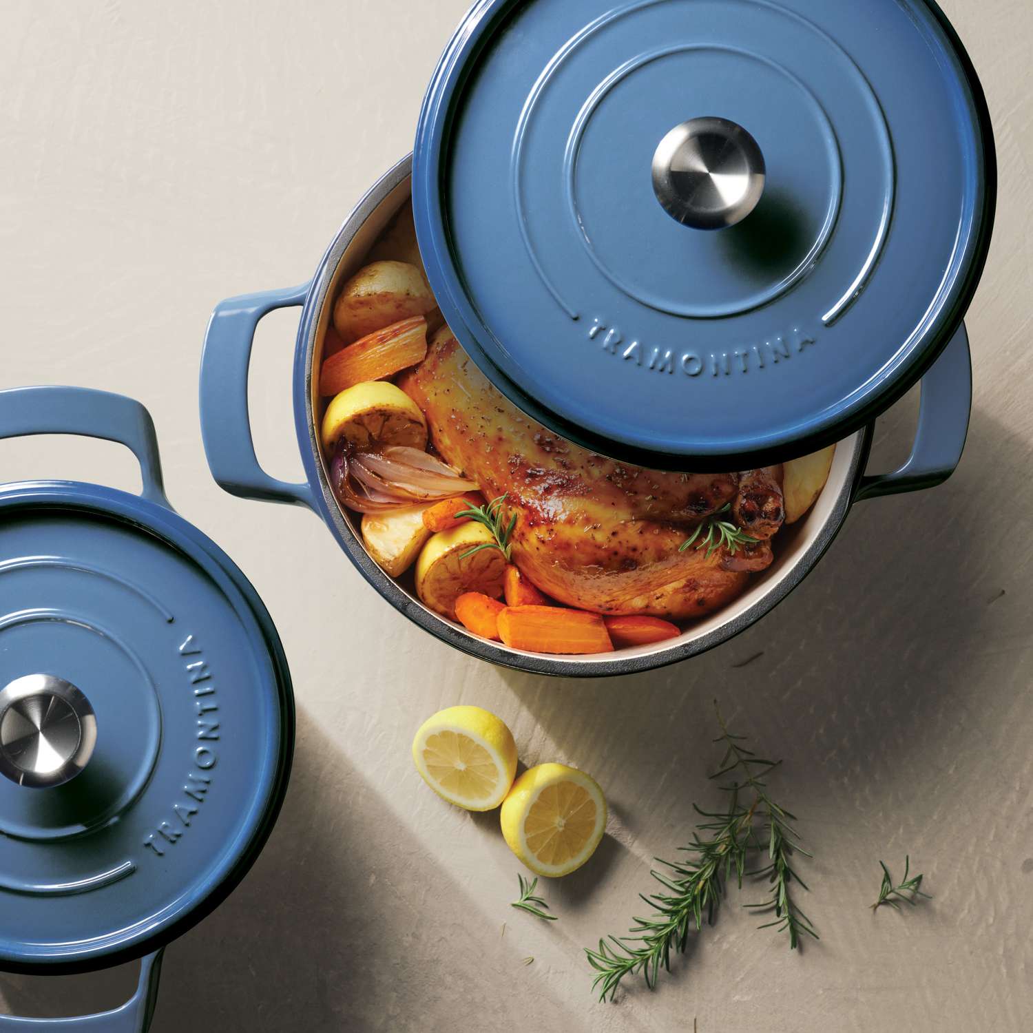 Tramontina Enamelled Cast Iron Casserole 26 cm (Blue) - Image 11