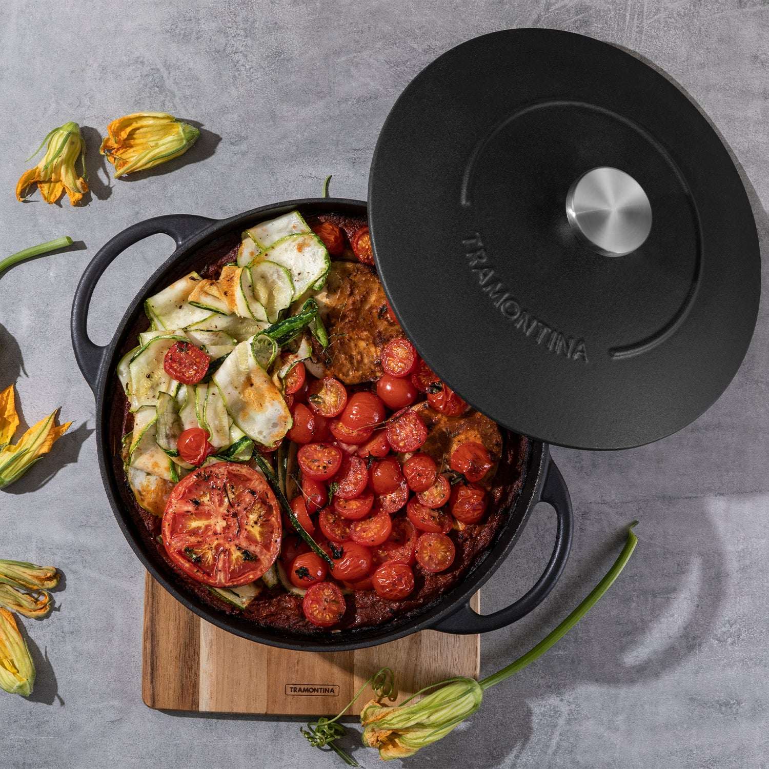 Tramontina Enamelled Cast Iron Casserole Dish 28cm (6l) - Image 9