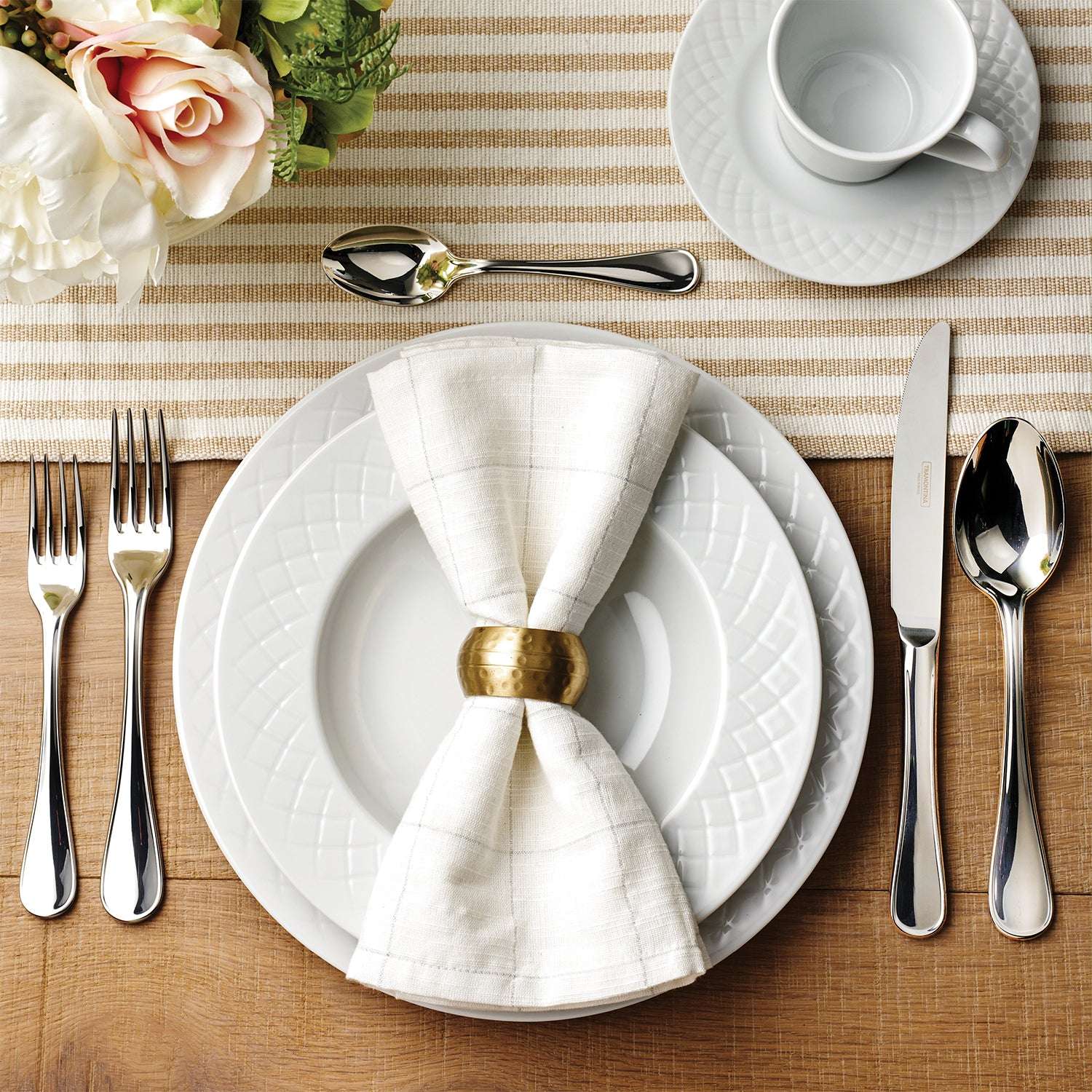 Tramontina Ingrid 20 Pcs. Fine Porcelain Dinner Set - Image 10