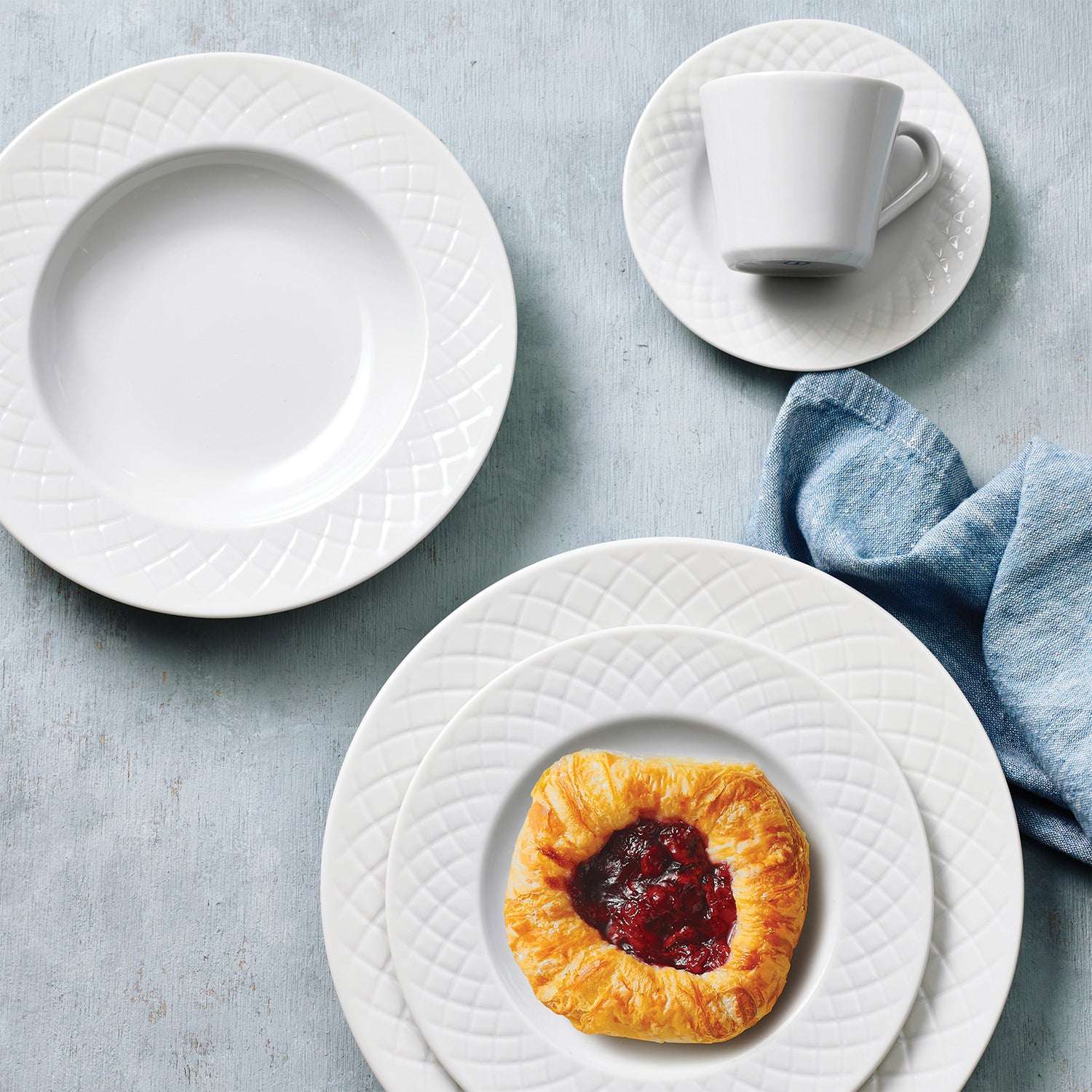 Tramontina Ingrid 20 Pcs. Fine Porcelain Dinner Set - Image 11