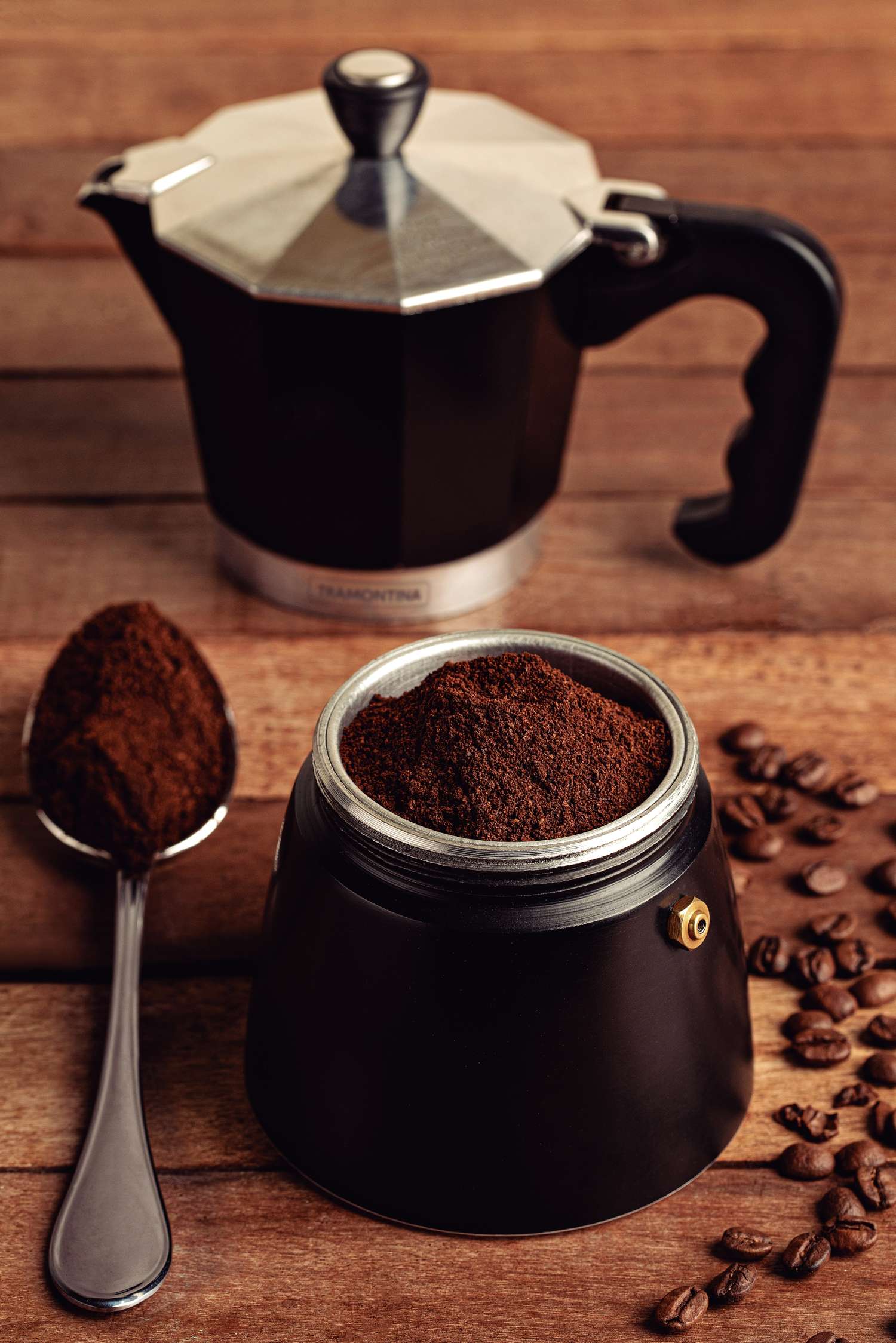 Tramontina Italian Espresso Pot 320ml (Black) - Image 3