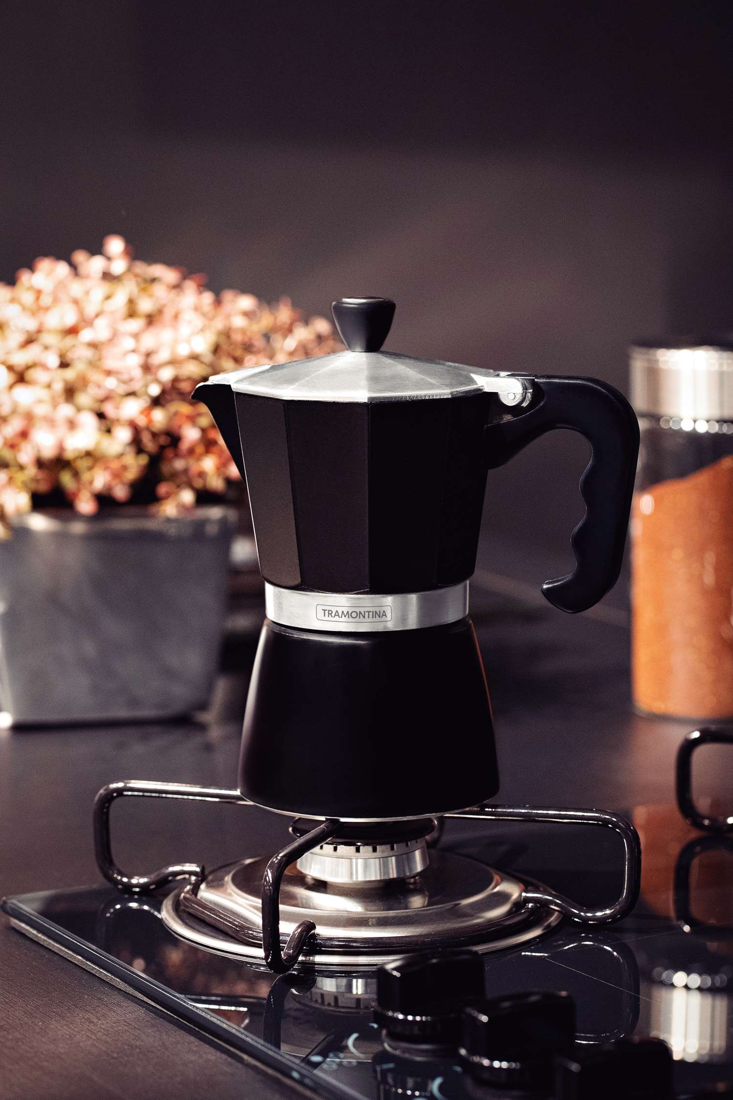 Tramontina Italian Espresso Pot 320ml (Black) - Image 5