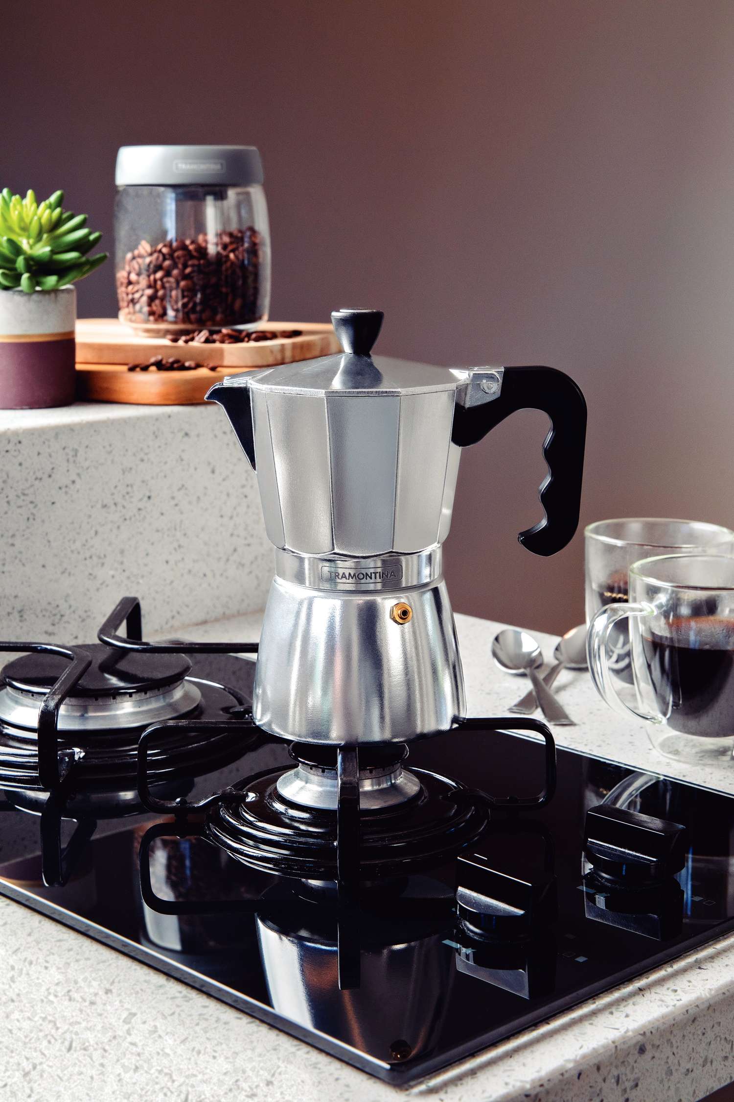 Tramontina Italian Espresso Pot 320ml (Silver) - Image 3
