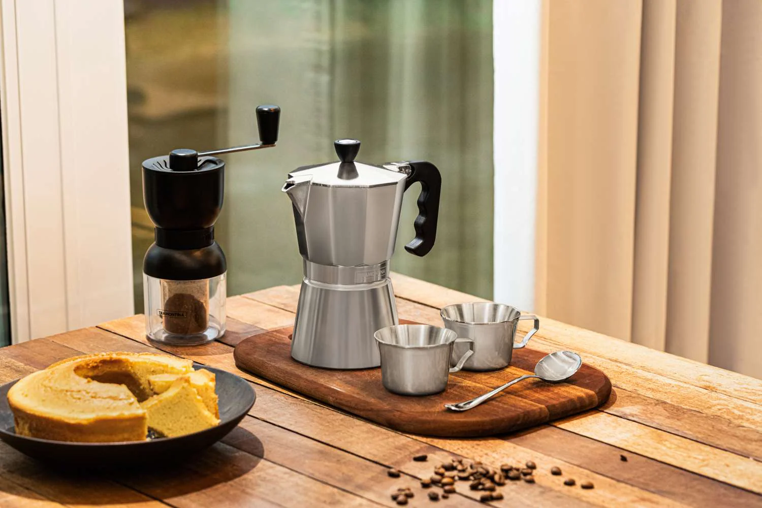 Tramontina Italian Espresso Pot 320ml (Silver) - Image 4