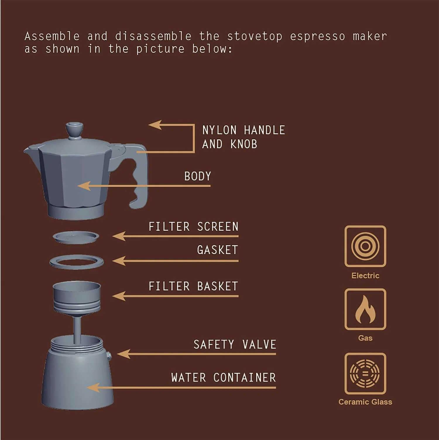 Tramontina Italian Espresso Pot 320ml (Silver) - Image 6