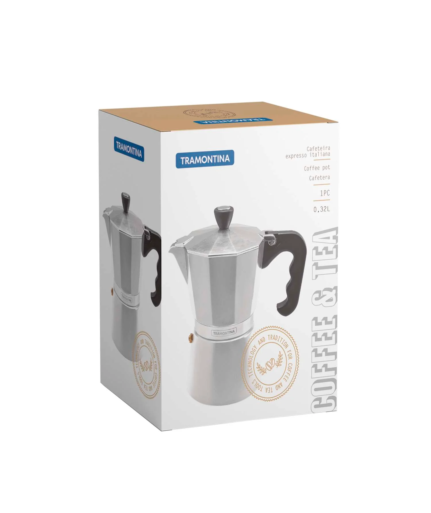 Tramontina Italian Espresso Pot 320ml (Silver) - Image 8