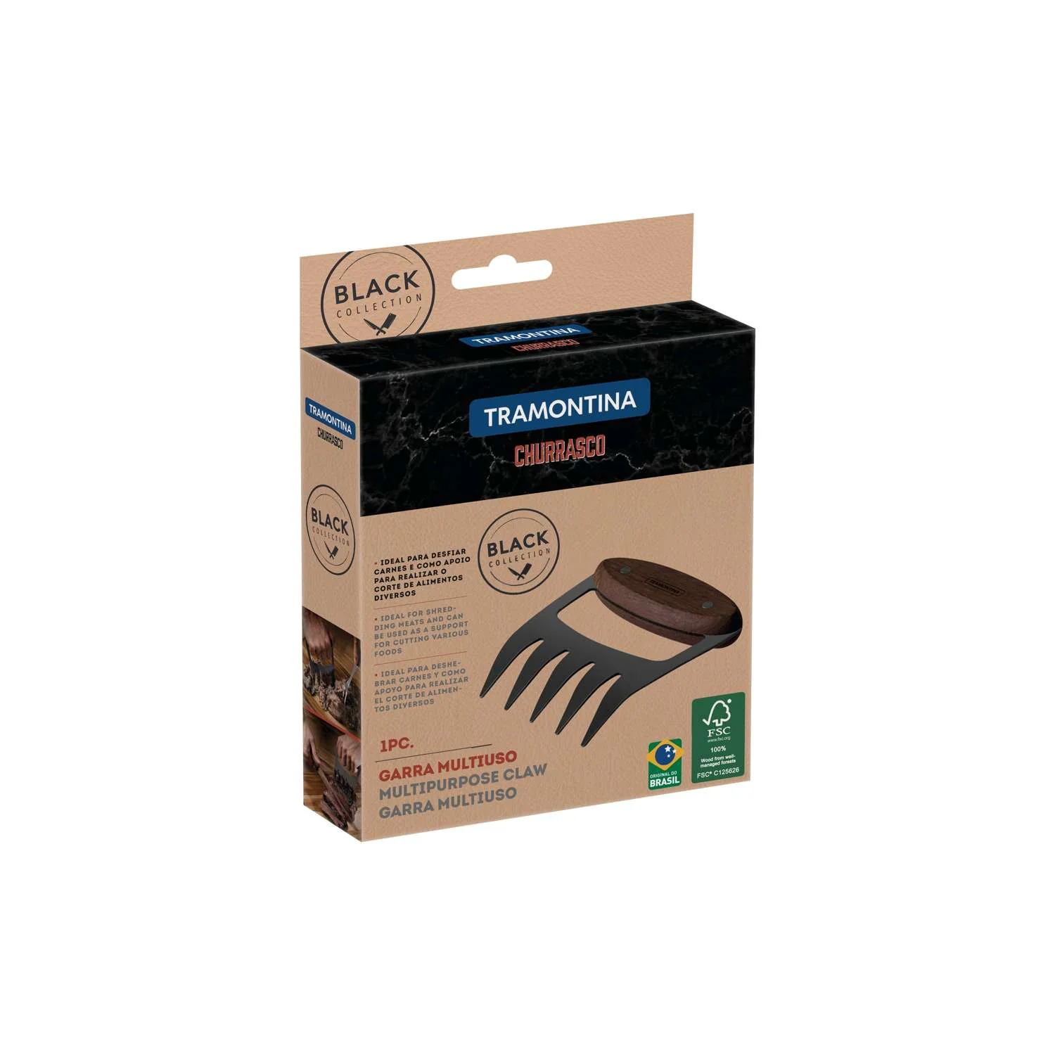 Tramontina Metallic BBQ Claw with Wooden Handle - Image 6