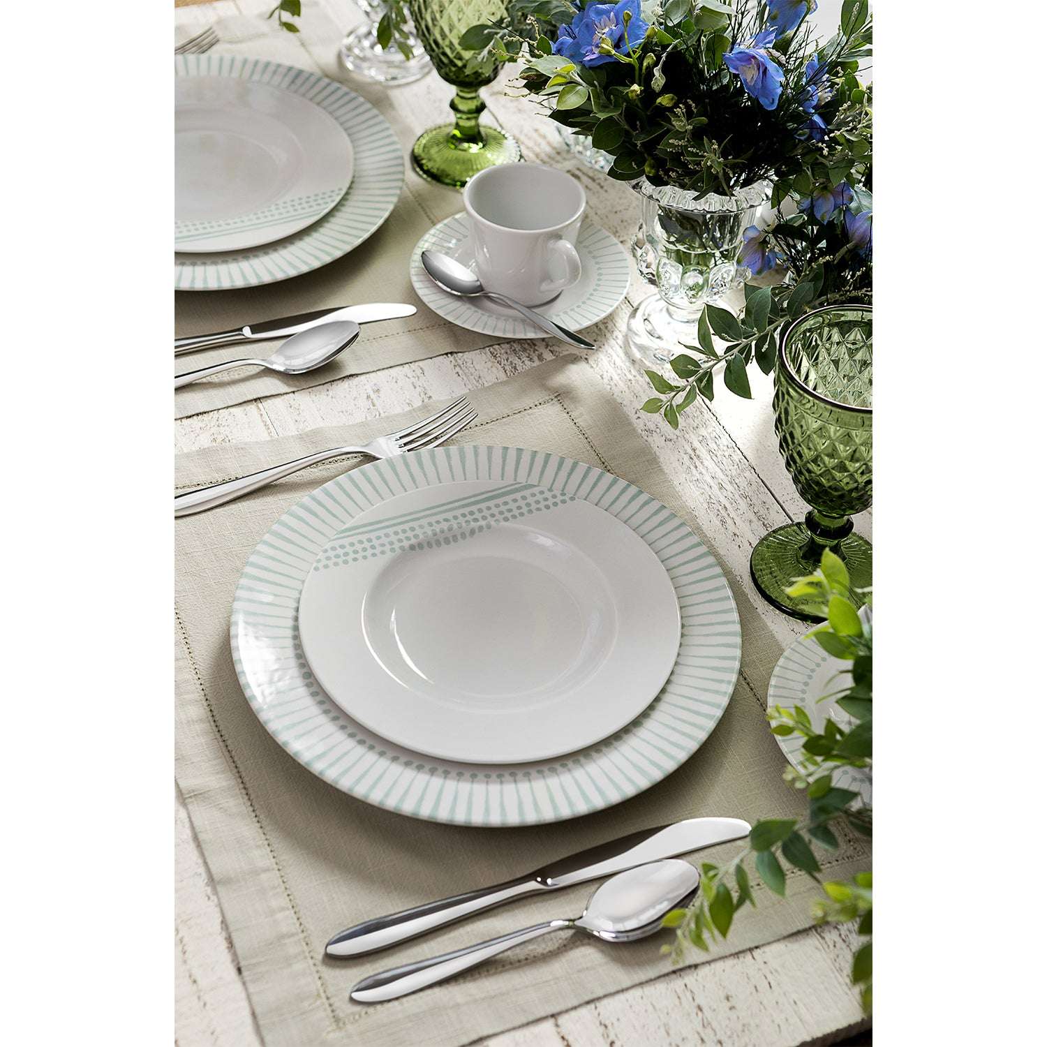 Tramontina Monocroma 20 Pcs. Fine Porcelain Dinner Set - Image 8