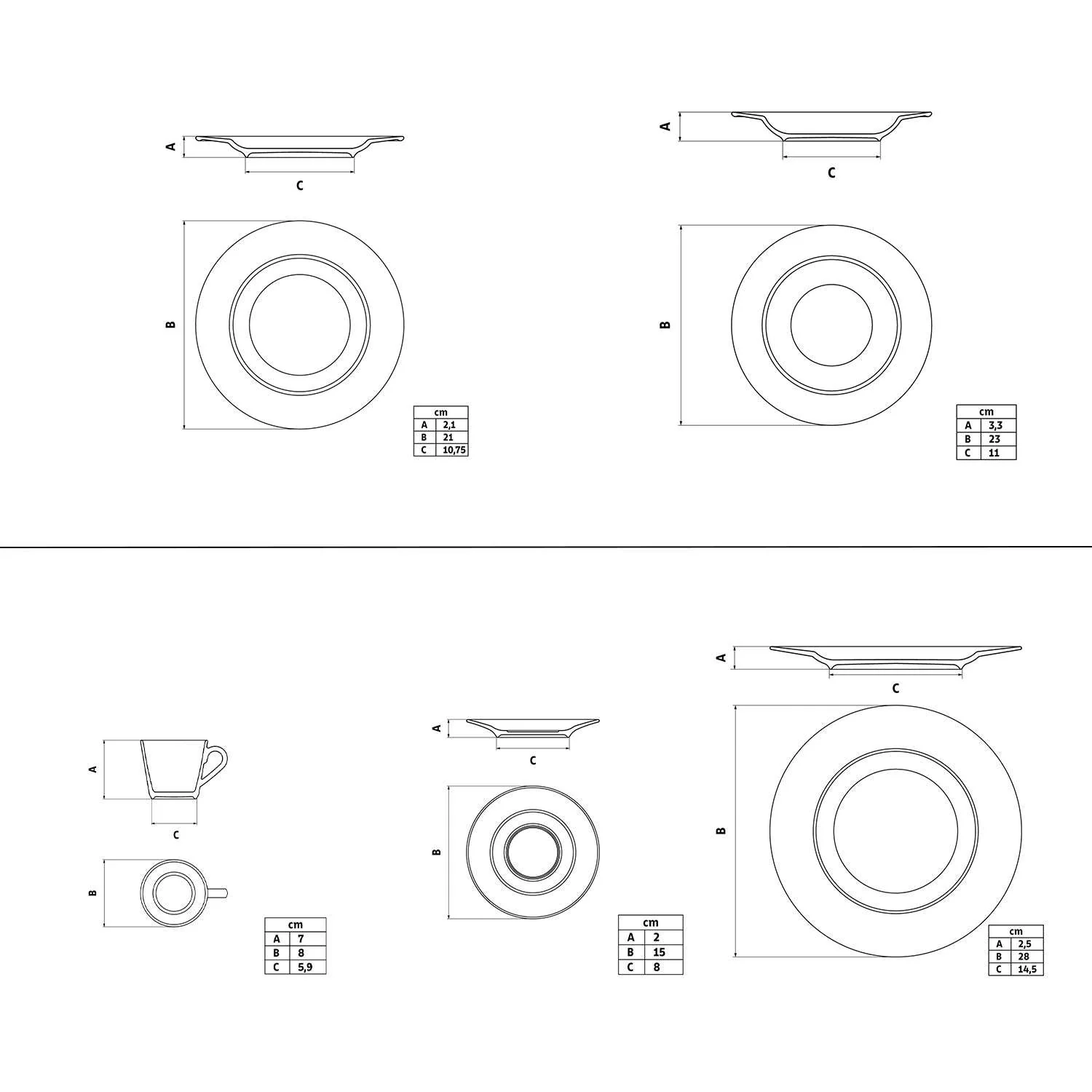 Tramontina Monocroma 20 Pcs. Fine Porcelain Dinner Set - Image 9
