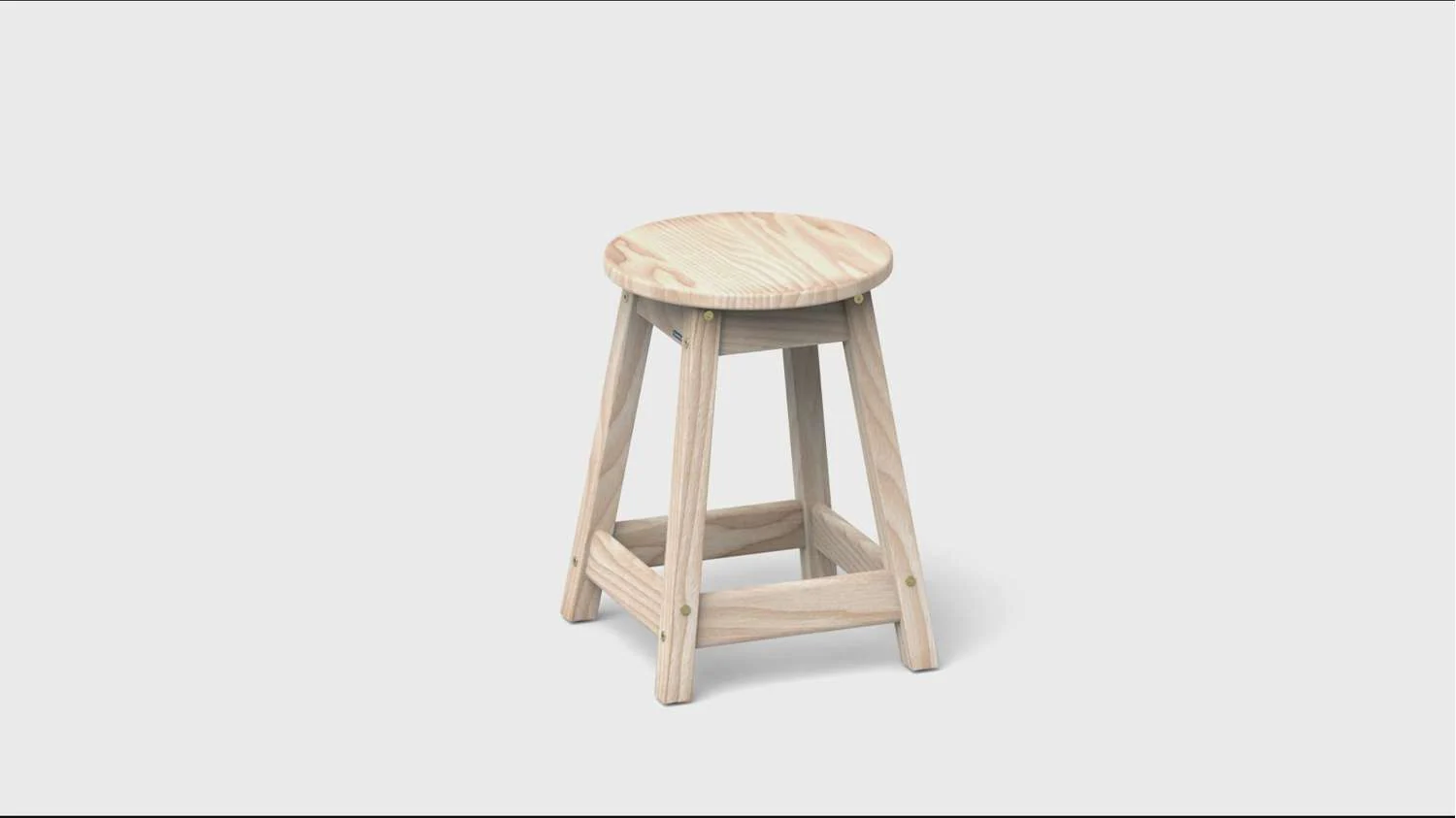 Tramontina Natural Pine Wood Stool Ø33 x 46.5cm - Image 7