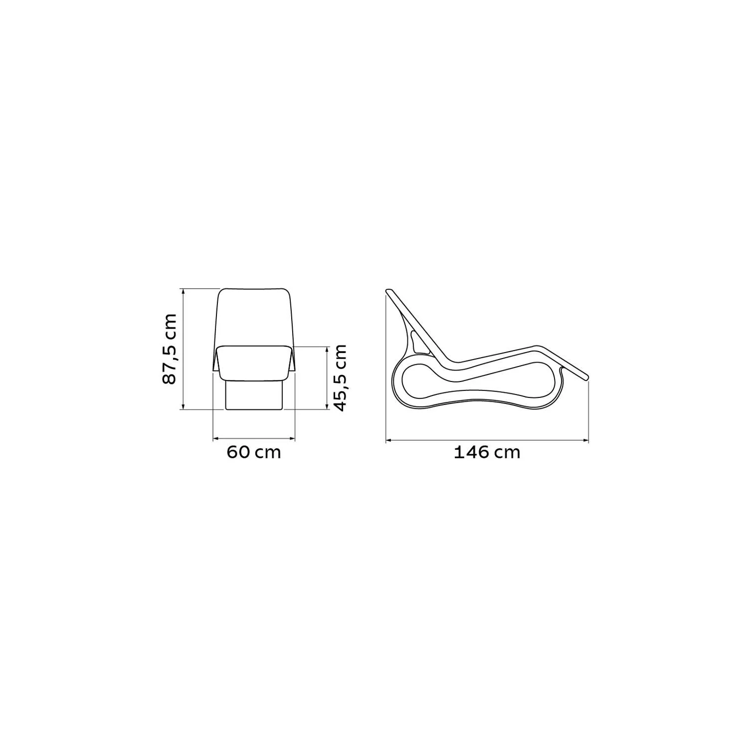 Tramontina Octo Polyethylene Sun Lounger (Grey) - Image 11