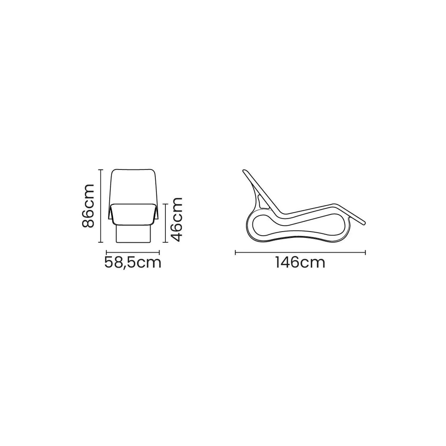 Tramontina Octo Polyethylene Sun Lounger (White) - Image 7