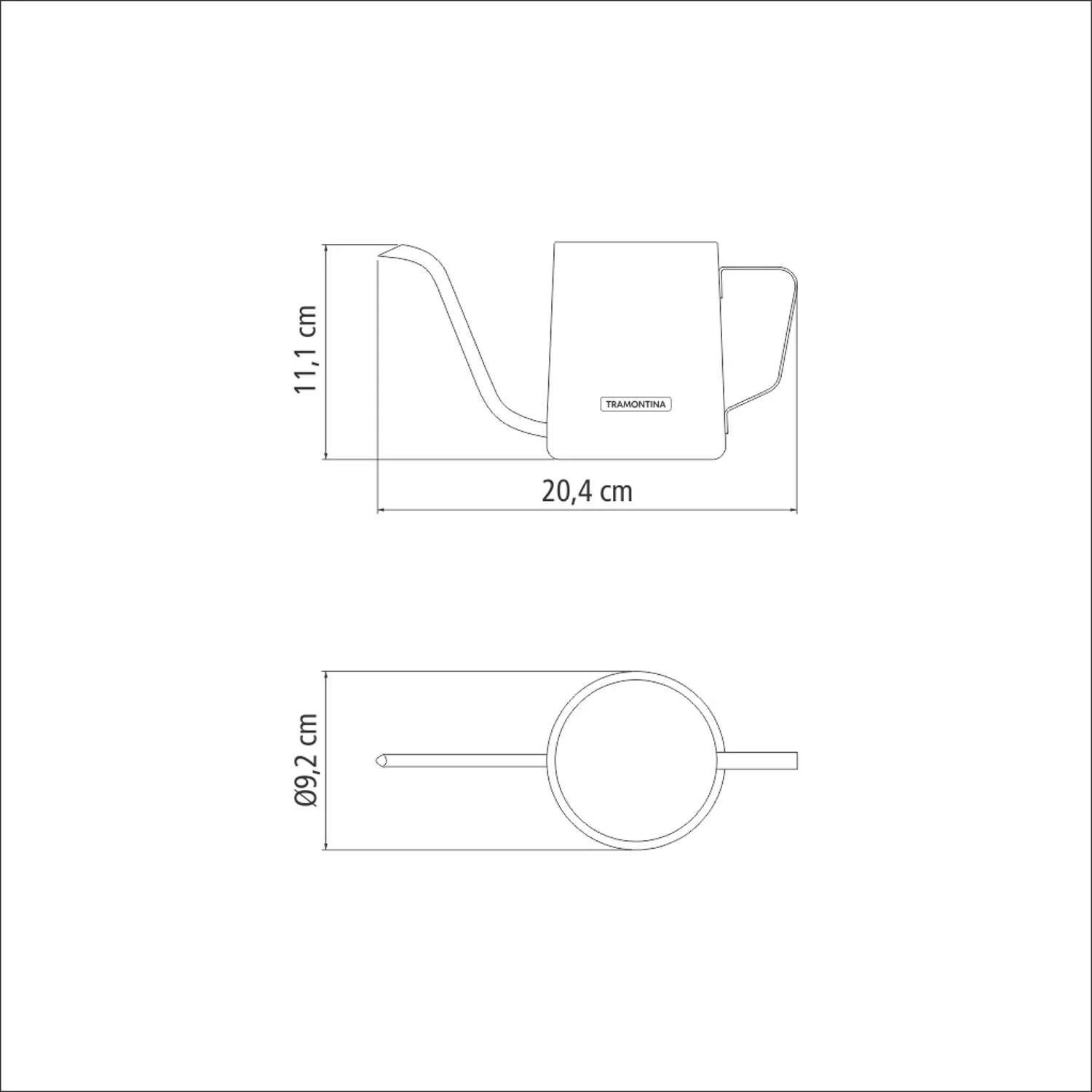 Tramontina Pour Over Kettle Gooseneck (600ml) - Image 5