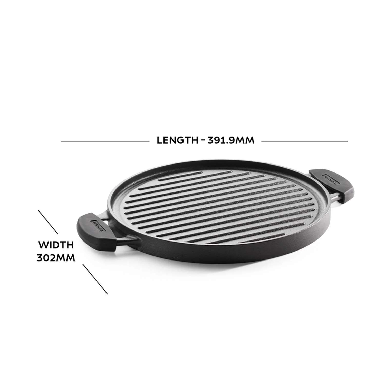 Tramontina Pre-seasoned Cast Iron Double Sided 2 in 1 Griddle Pan 30 cm - Image 11