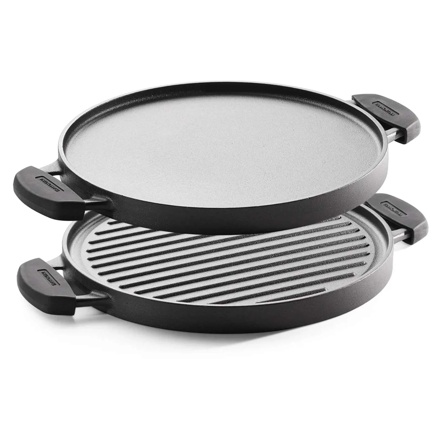 Tramontina Pre-seasoned Cast Iron Double Sided 2 in 1 Griddle Pan 30 cm - Image 3