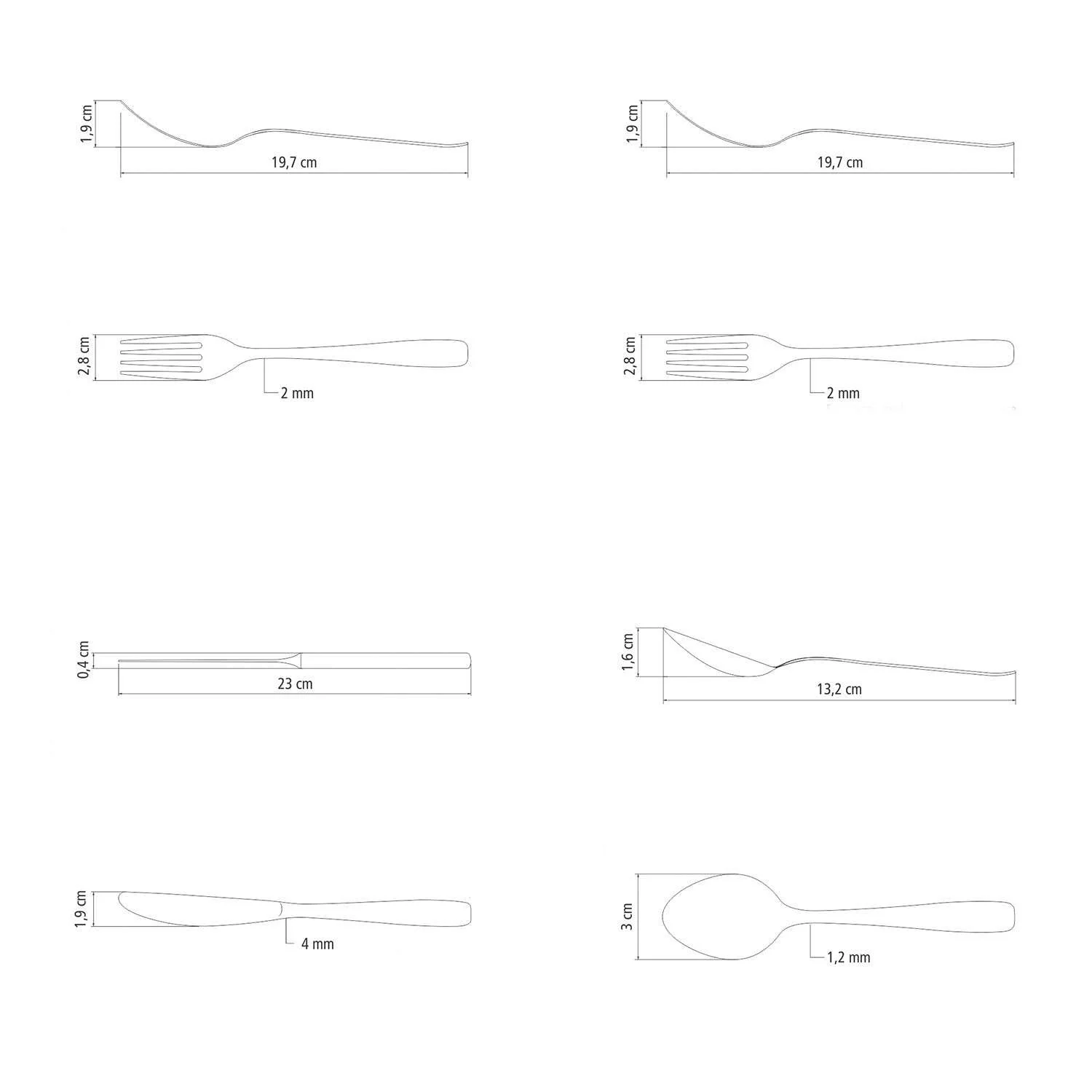 Tramontina Stainless Steel 16 Pcs. Cutlery Set - Image 14