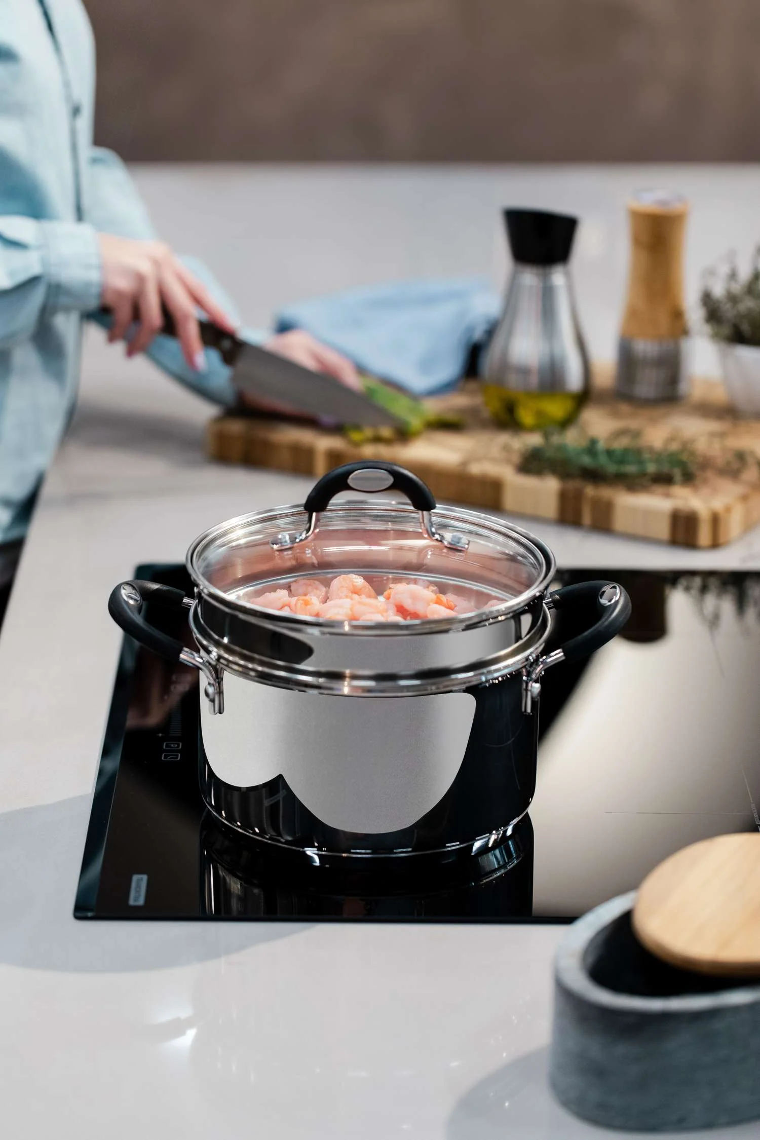 Tramontina Stainless Steel 2 Pcs. Steamer Set - Image 2