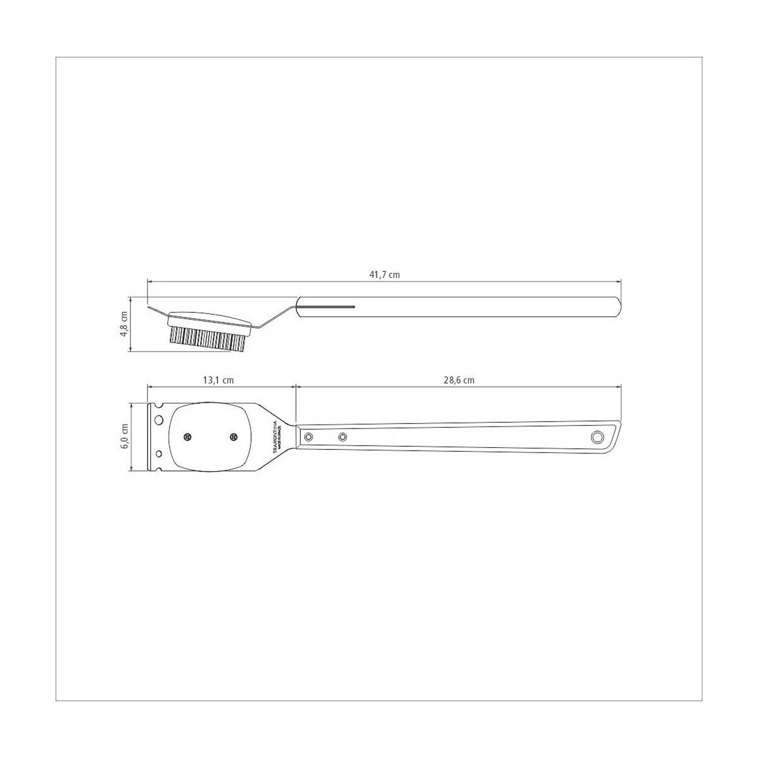 Tramontina Wooden Handle Grill Brush 41.7cm - Image 3