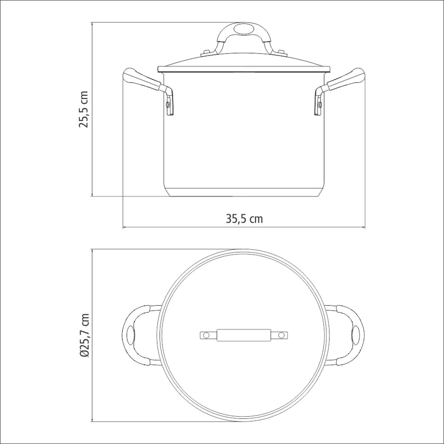 Tramontina Stainless Steel Pasta Stock Pot 24cm (7.8l) - Image 6