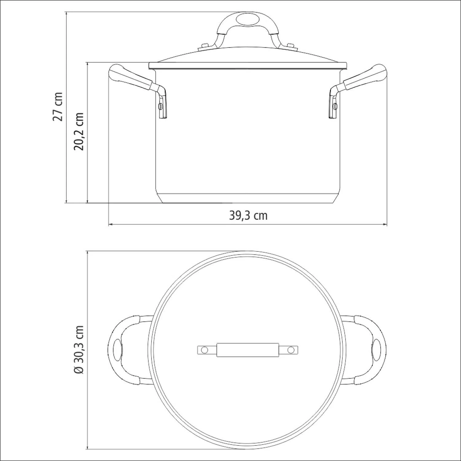 Tramontina Stainless Steel Stock Pot 28cm (11.4l) - Image 7
