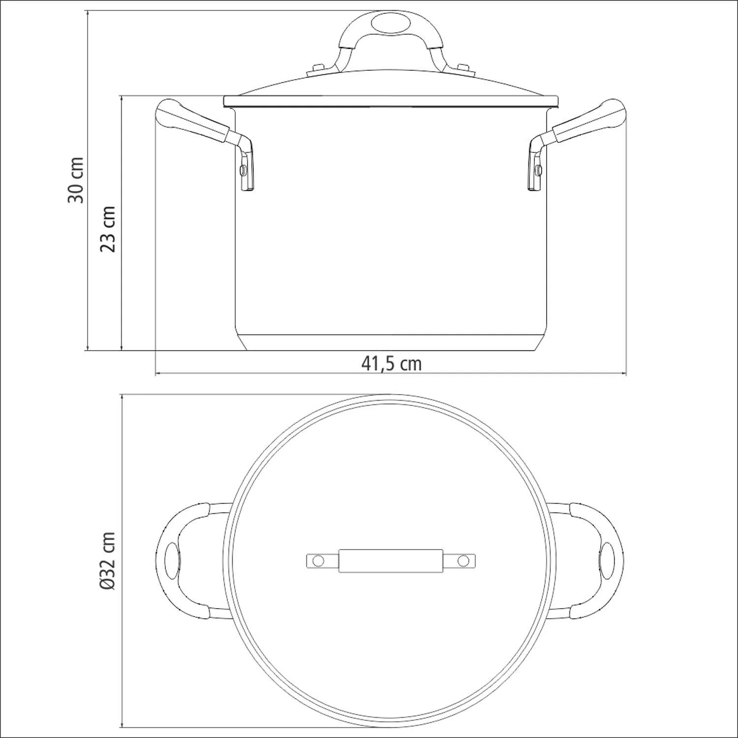 Tramontina Stainless Steel Stock Pot 30cm (15.2l) - Image 6