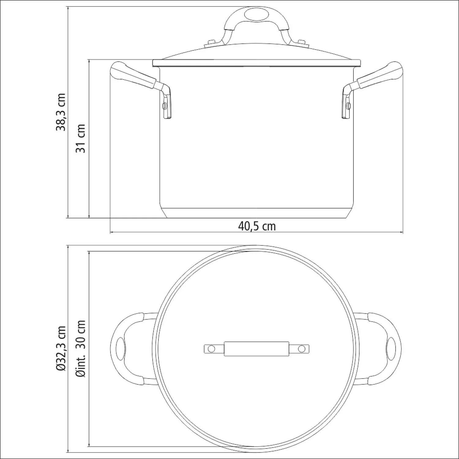 Tramontina Stainless Steel Stock Pot 30cm (20.8l) - Image 6