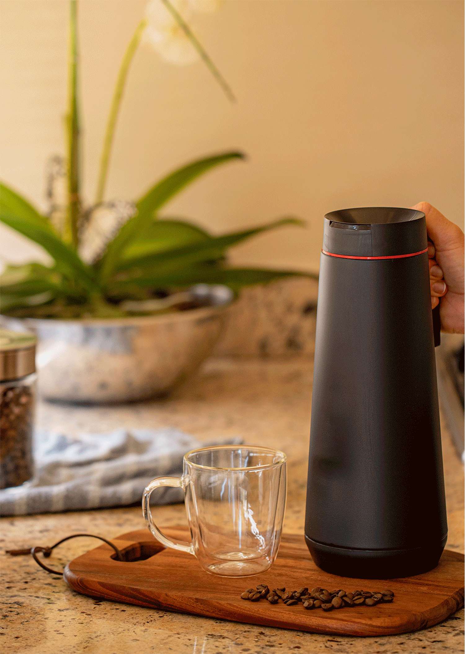 Tramontina Stainless Steel Thermal Flask (Black, 1.0l) - Image 6