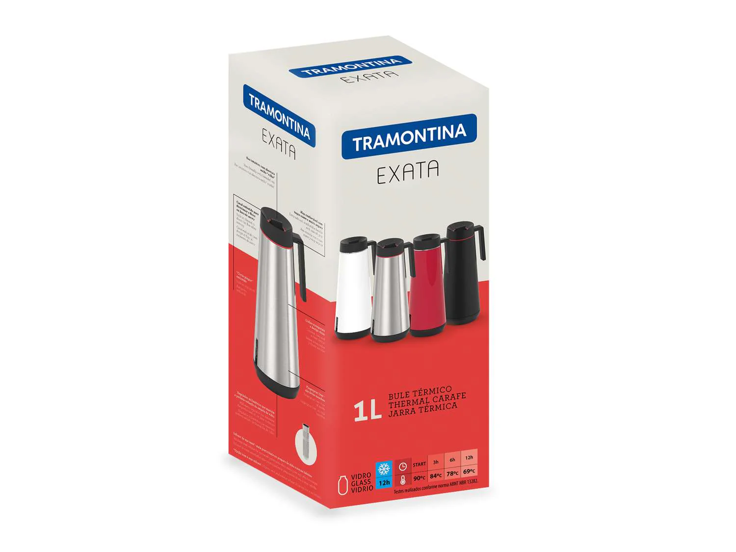 Tramontina Stainless Steel Thermal Flask (Silver, 1.0l) - Image 10