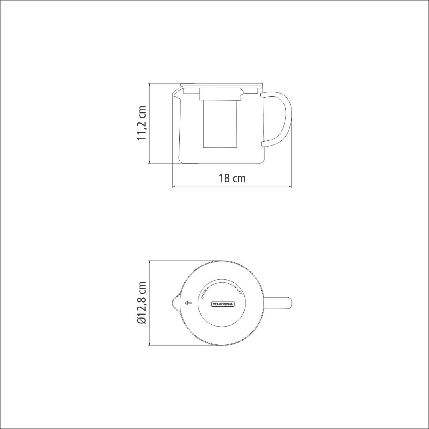 Tramontina Teapot with Infuser 900ml - Image 14