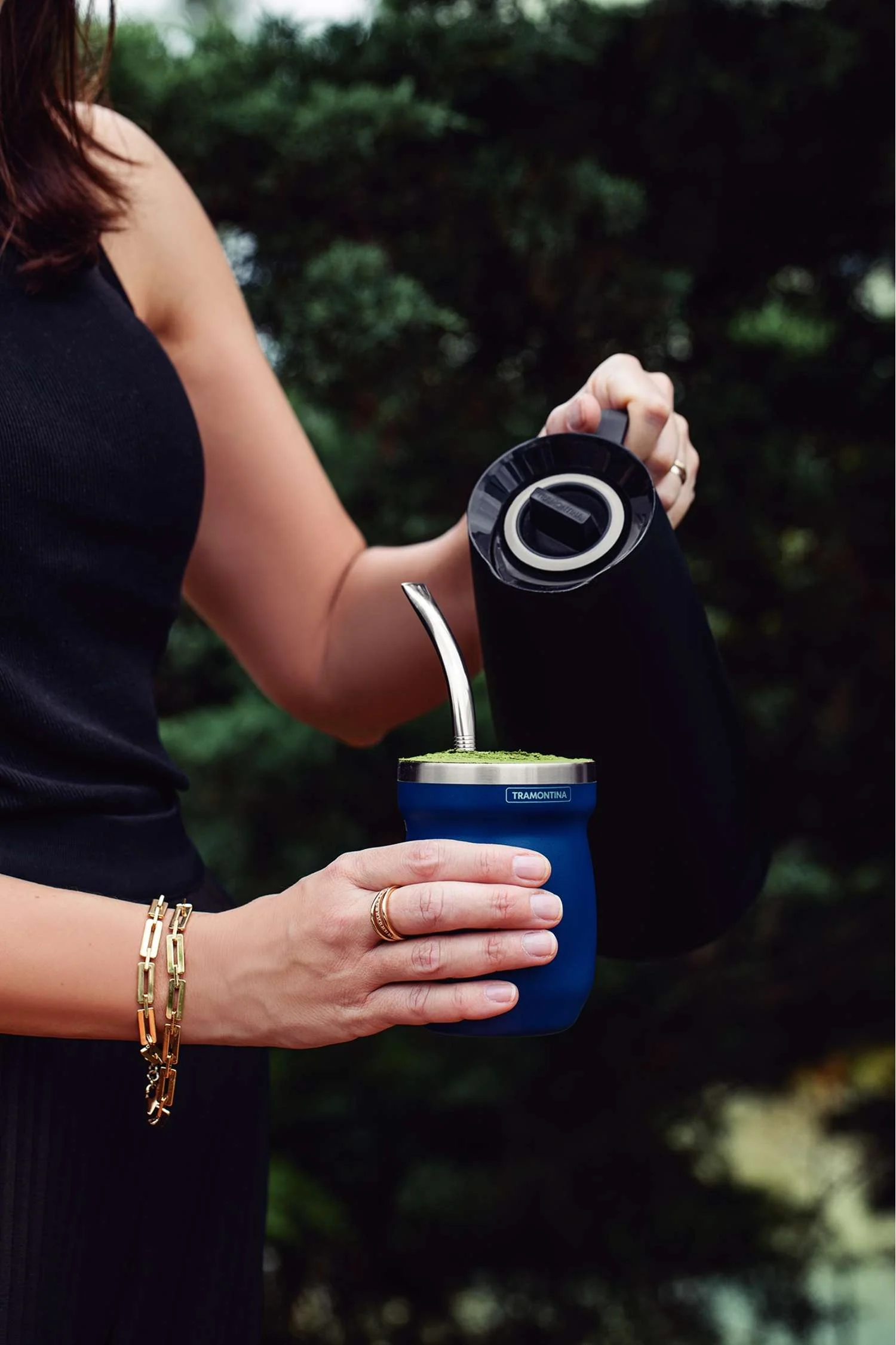 Tramontina Thermal Flask with Interior Glass Container (Black, 1.0l) - Image 11