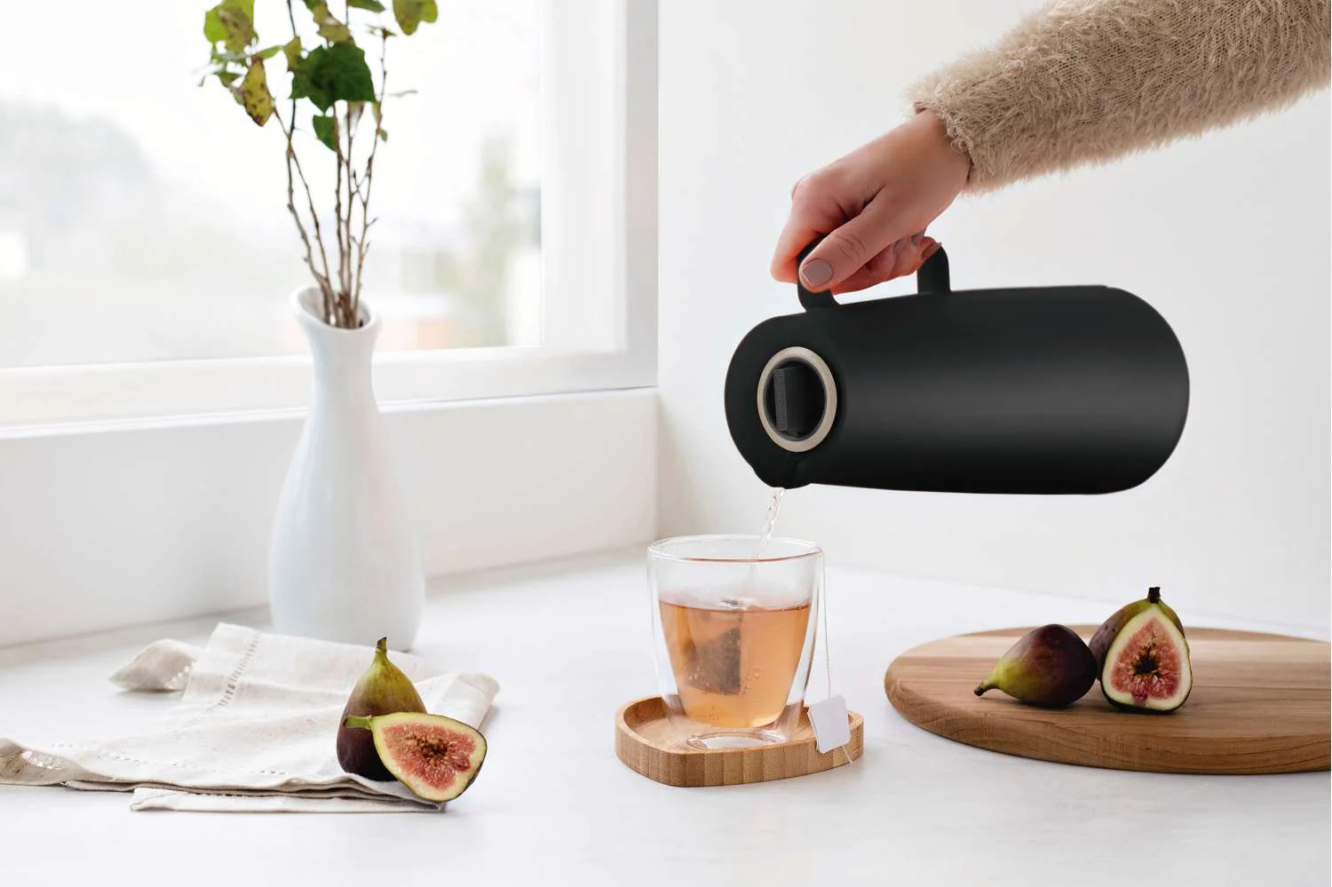 Tramontina Thermal Flask with Interior Glass Container (Black, 1.0l) - Image 7