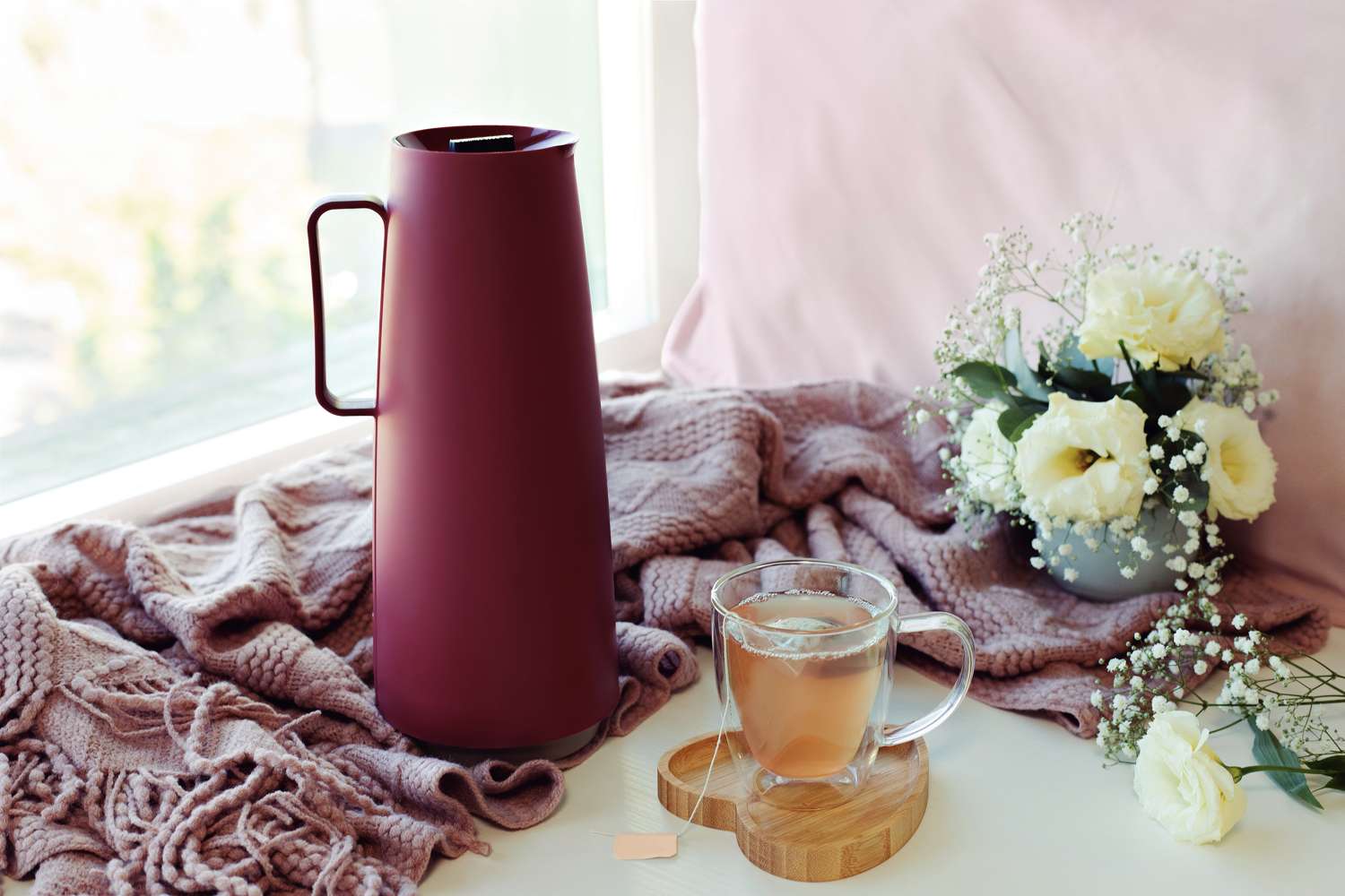 Tramontina Thermal Flask with Interior Glass Container (Red, 1.0l) - Image 4