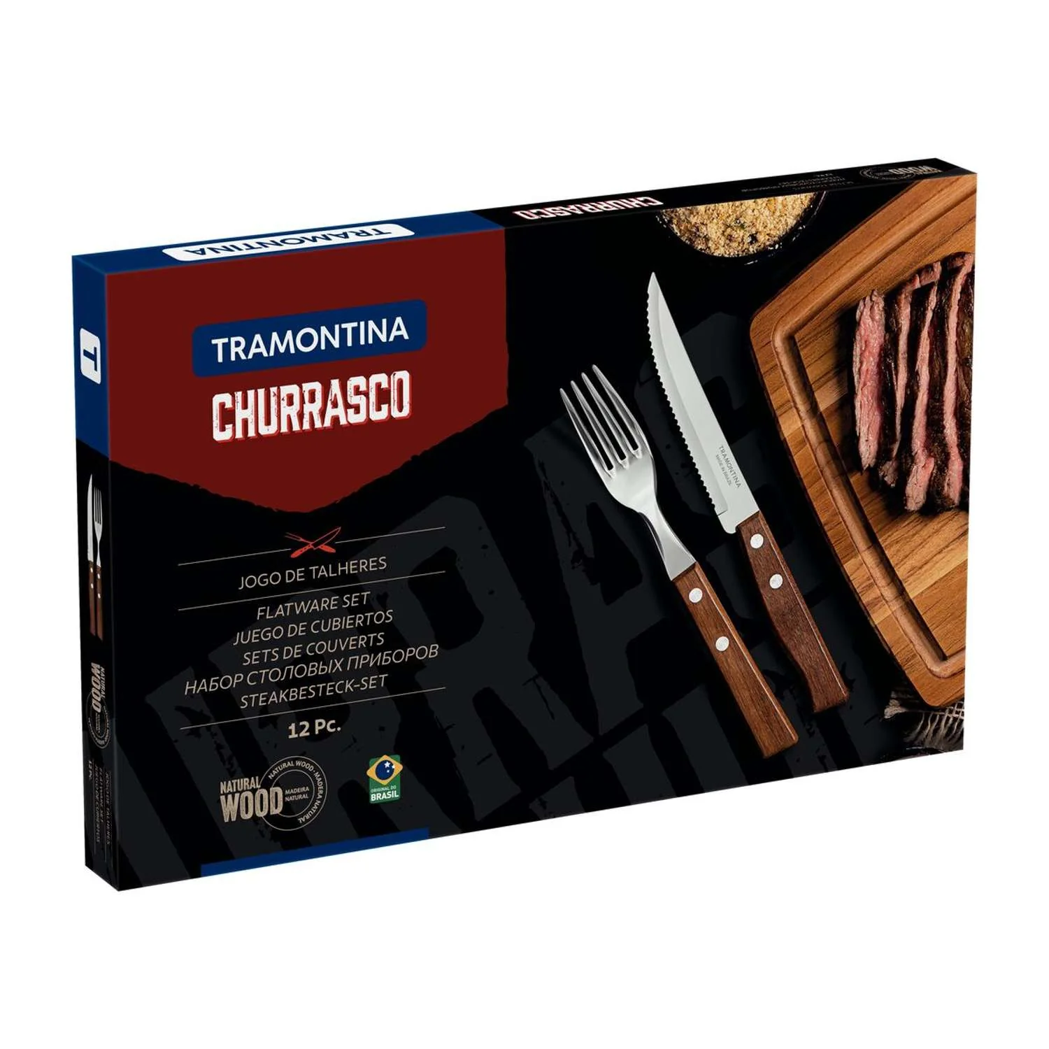 Tramontina Wooden Handle 12 Pcs. Cutlery Set - Image 8