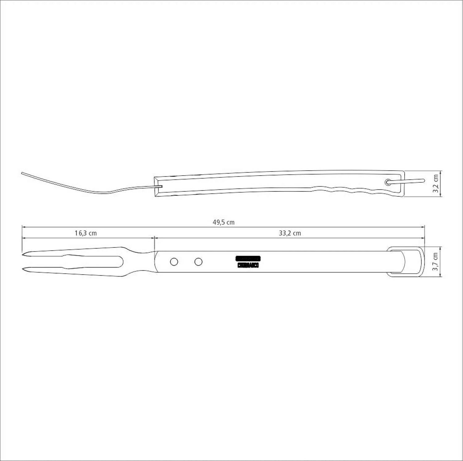 Tramontina Wooden Handle 3 Pcs. Barbecue Tool Set - Image 5